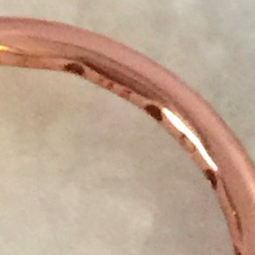 CLEARANCE....NWOT Pandora Rose Gold Simple Band with CZs Ring Various Sizes - Picture 4 of 4